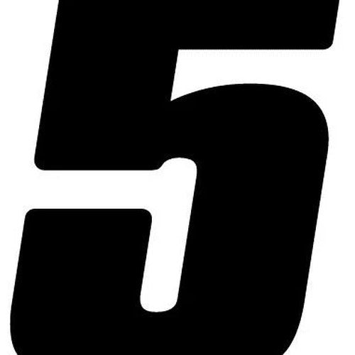 Dirt Digits Vinyl Numbers 7"H Black #5 3-Pack
