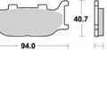Braking SM1 Brake Pads #777SM1 for Yamaha XV250 Virago 250 1995-2007