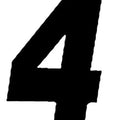 Dirt Digits Super X Numbers 7" Black #4 3-Pack