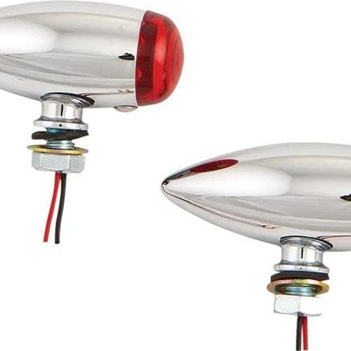 HardDrive LED Bullet Marker Light Chrome Red Lens