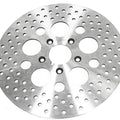HardDrive Drilled Vented Front Brake Rotor Polished 144088 Harley Davidson