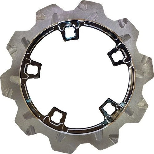 Lyndall Crown Cut Perimeter Front Brake Rotor 11.8" Chrome #537-2315