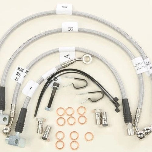 GBrakes 4-Line Brake Line Kit Front/Rear for Honda CBR300R/CBR300R ABS 2015-2021