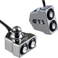 Joker Machine Side Mount Rat Eye LED Turn Signals Red LEDs Red Chrome