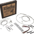 Burly Cable/Brake Line Kit for 15" Bagger Bars Non-ABS Stainless Braid #B30-1105