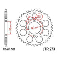JT Steel Rear Sprocket 520 33T #JTR273.33 Honda Rebel 250