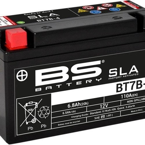 BS Battery Sla Factory Activated Maintenance Free Battery BT7B-4 #300641