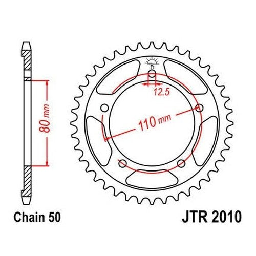 JT Steel Rear Sprocket 530 42T #JTR2010.42 Triumph Trophy 900/Daytona 1200