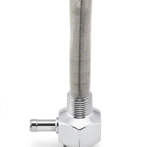 Pingel Smooth Power-Flo Petcock Chrome 90 Degree Forward 3/8" Npt Hex #1211-CH