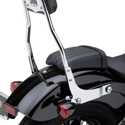 Cobra Detachable Round Passenger Backrest Chrome #602-2010 Harley Davidson