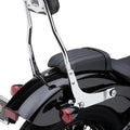 Cobra Detachable Round Passenger Backrest Chrome #602-2010 Harley Davidson