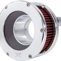 Feuling BA Series Air Cleaner Chrome With Clear Cover/Red Filter #5438