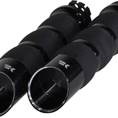 Khrome Werks Air Cushion Edge Tip Grips Black #500250 Harley Davidson