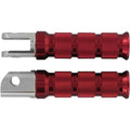 Emgo Round Passenger Footpegs Red #50-11272 for Suzuki