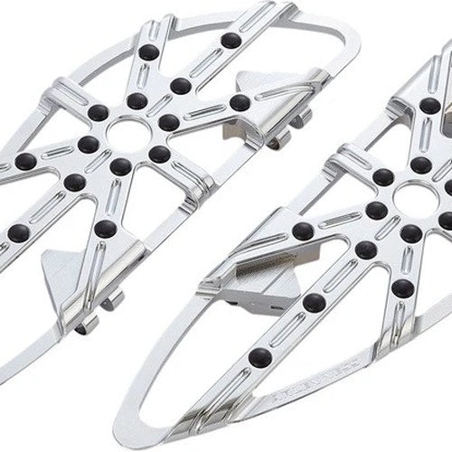 Arlen Ness 10-Gauge Adjustable Driver Floorboards Chrome 410-006 Harley Davidson
