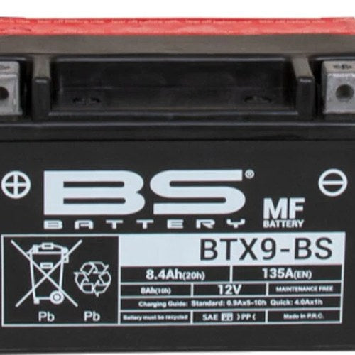 BS Battery Maintenance Free Battery BTX9-BS Triumph Bonneville Bobber 2017-2021