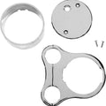 Drag Specialties T-Bar Single Gauge Mount for Standard Gauge 1.5" Chrome