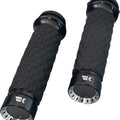 Khrome Werks Custom Contour Turbine Diamond Grips Black #500330 Harley Davidson