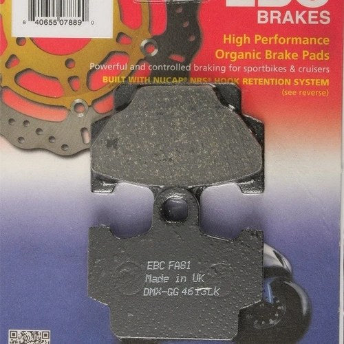 Ebc Organic Brake Pads Front #FA81 for Yamaha