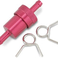 Emgo Fuel Filter 5/16" Aluminum Red Universal