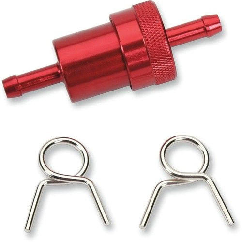 Emgo Fuel Filter 1/4" Aluminum Red Universal