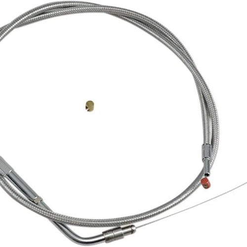 Barnett Pull Throttle Cable Stainless Braided #112696 Harley Davidson