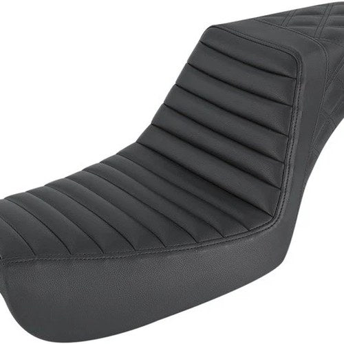Saddlemen Step-Up LS Tuck-N-Roll Seat Black #284182 Harley Davidson Dyna