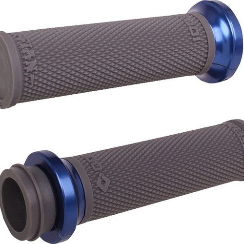 Odi Ruffian Grips Graphite/Blue #V30HTWH-U Harley Davidson