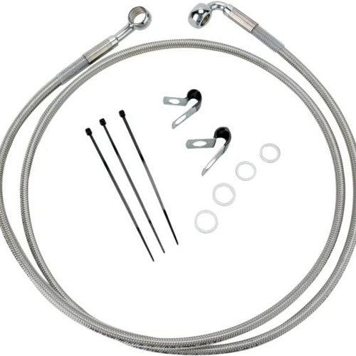DS Braided Brake Line Kit Front +10" Harley Davidson FXD/FXR/FXRS/1200 Sportster