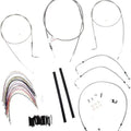 Burly Cable/Brake Line Kit for 18" Ape Hangers Stainless Braid #B30-1078