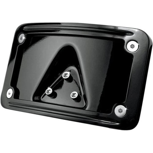 Kuryakyn Curved Lay Down License Plate Mount Black fits Honda VTX1800/VTX1300