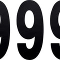 Factory Effex 8" Standard Numbers #9 Black 3-Pack