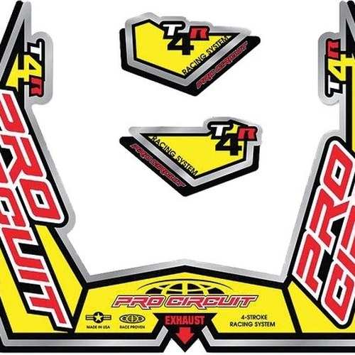 Pro Circuit Replacement Sticker for Pro Circuit 2009-2010 T-4R Muffler