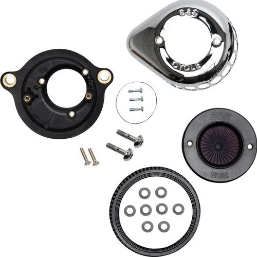 S&S Stealth Air Stinger Teardrop Air Cleaner Kit Chrome 170-0717A