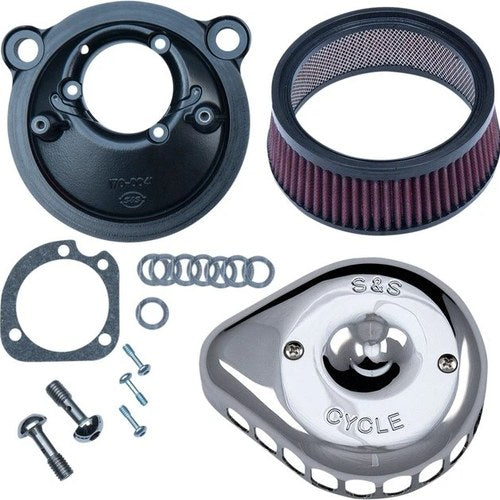 S&S Stealth Mini Teardrop Air Cleaner Kit Chrome Harley Davidson Sportster