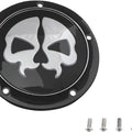 Drag Specialties Skull Split Skull Derby Cover 5-Hole Black/Chrome #174417