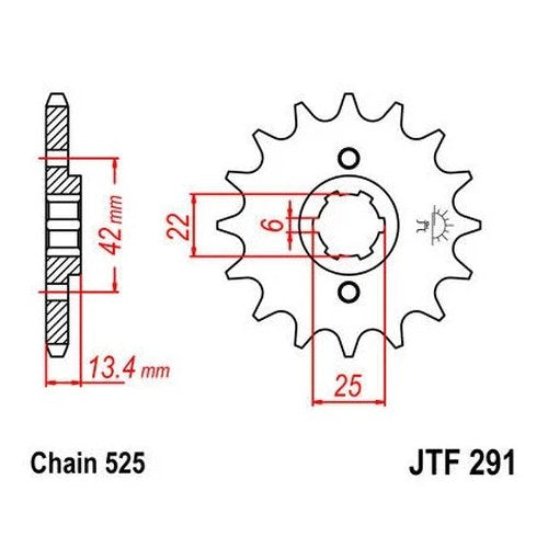 JT Front Sprocket 525 17T fits Honda CMX450C Rebel 450 1986-1987