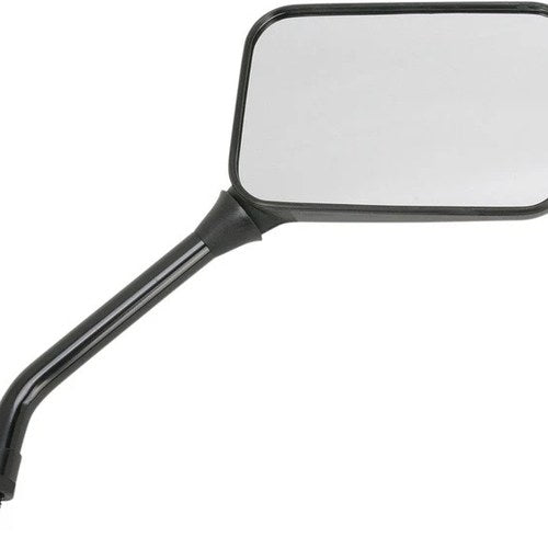 Emgo GP Deluxe Mirror Rectangular Right 10mm Long Stem Black Universal