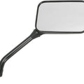 Emgo GP Deluxe Mirror Rectangular Right 10mm Long Stem Black Universal