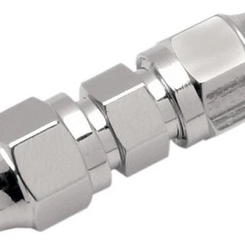 DS 3/16" to 3/16" Brake Line Union Chrome