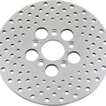 DS Polished Stainless Drilled Brake Rotor Harley Davidson