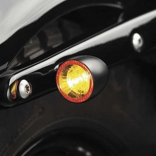 Kuryakyn Bullet 1000 Rear Marker Light Red/Red/Amber Satin Black