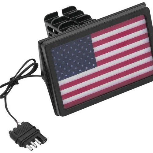 Kuryakyn Freedom Flag LED Receiver Hitch Cover Black