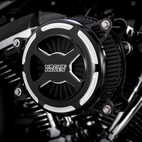 Vance & Hines VO2 X Air Cleaner Kit Black Contrast 42343 Harley Davidson
