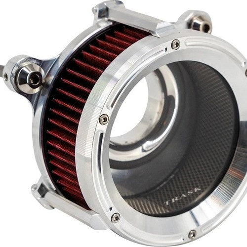 Trask Assault Charge High Flow Round Air Cleaner Raw #TM-1025R Harley Davidson