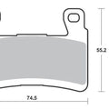 Sbs DC Dual Carbon Race Brake Pads Front #894DC Kawasaki Ninja ZX-6R 2013-2016