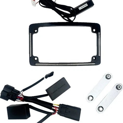 Custom Dynamics All-In-One Auxiliary LED License Plate Frame Black #TF05-23-B