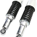 Emgo Shorty Shocks with Eyelet Mount with Shrouds Chrome/Black