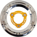 Trask Derby Cover/Power Plate Kit Chrome/Gold #TM-0051-CH-GD Harley Davidson