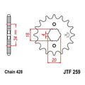 JT Front Sprocket 428 15T #JTF259.15 Honda